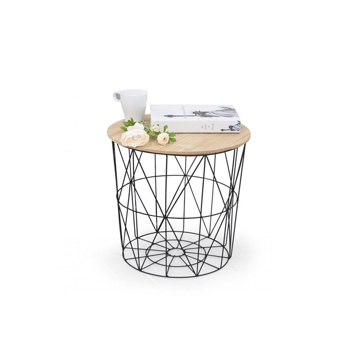 Masa de cafea mariffa negru-natur - d 42 x h 41 cm