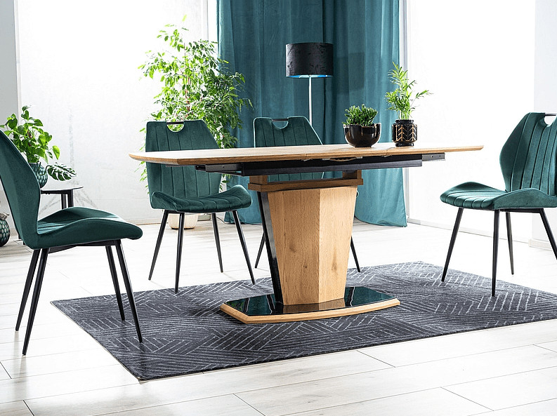 Poze Masa Extensibila Houston Stejar - l80 x h76 x L120-160 cm