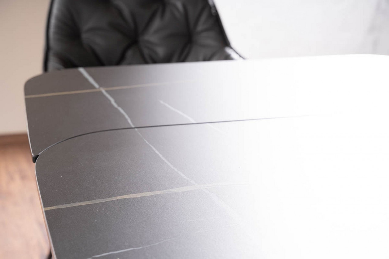Poze Masa extensibila Infinity Ceramic negru/negru mat - L160-240 cm