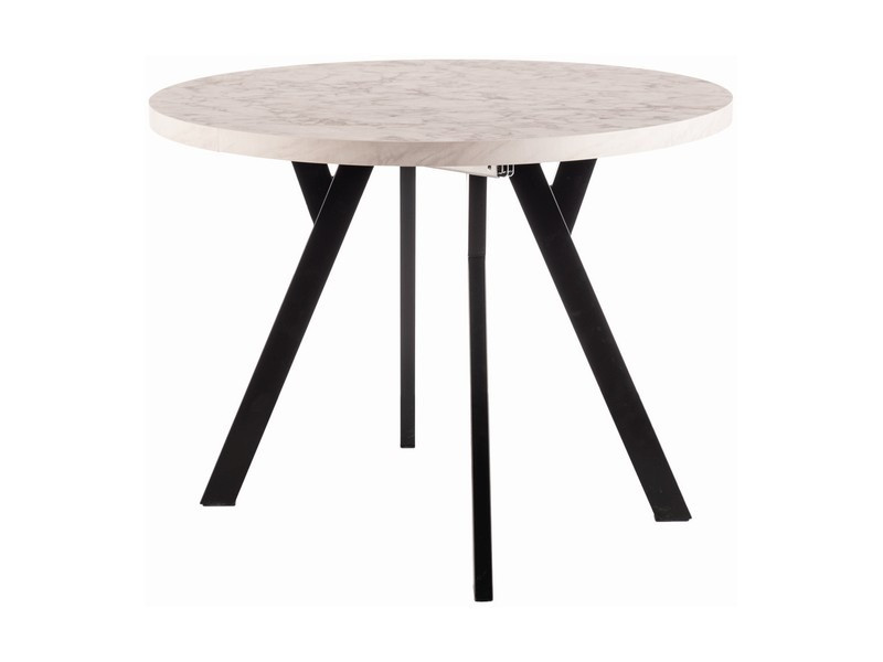 Masa extensibila medan marmura/negru - l100-168 cm