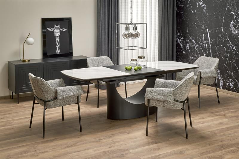 Poze Masa extensibila Osman marmura alba - L160-220 cm