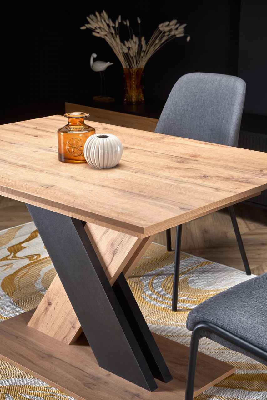 Poze Masa extensibila Xarelto L130-175 cm stejar wotan/negru