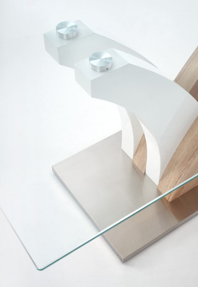 Poze Masa MDF + sticla Vilmer - L 160 x l 90 x h 76 cm
