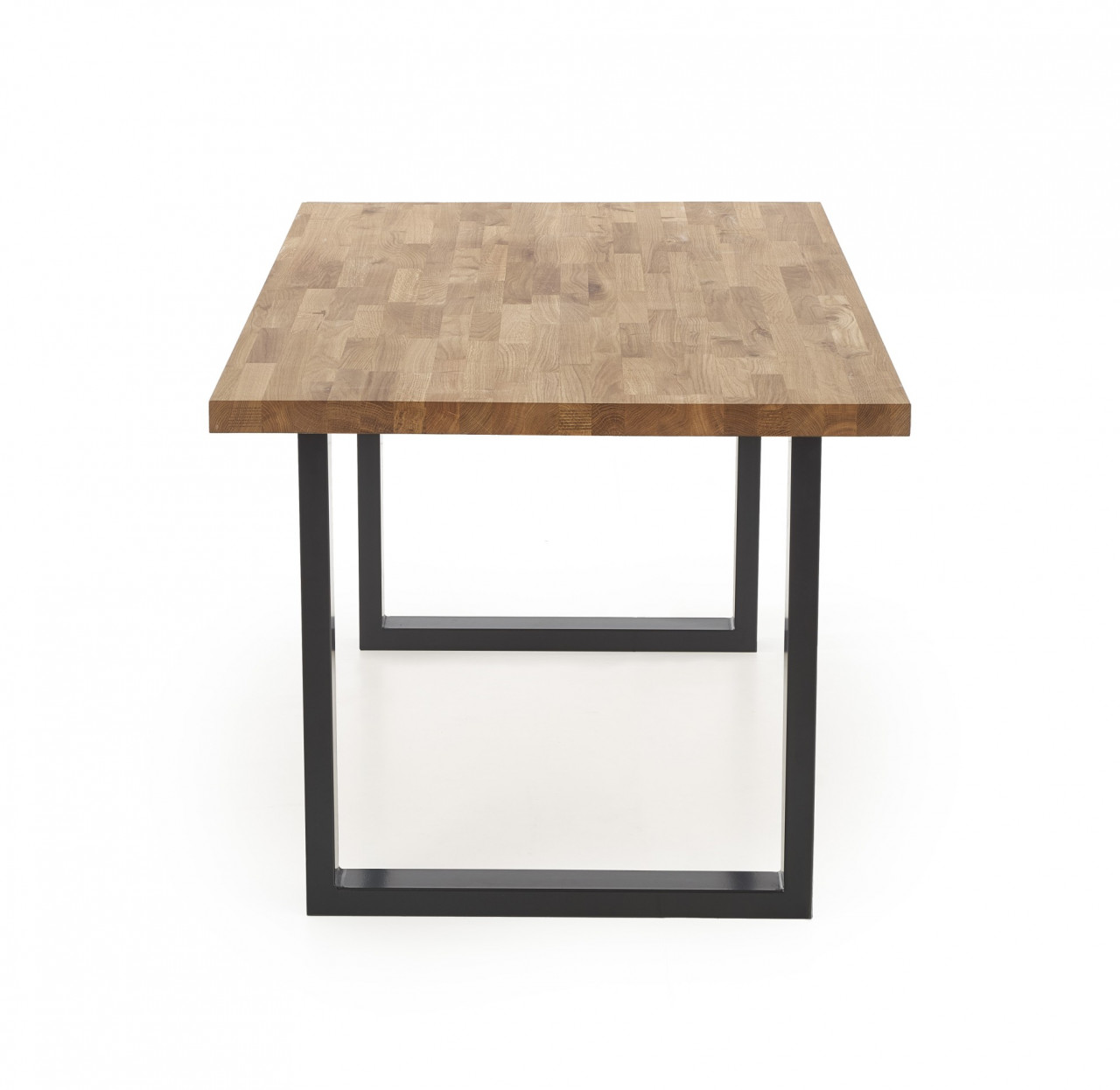 Poze Masa Radus 160x90 lemn masiv - stejar natural/negru