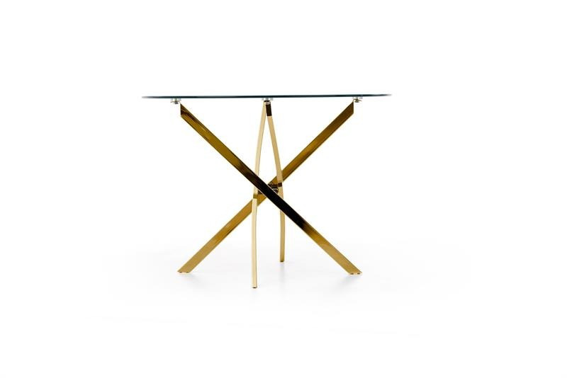 Poze Masa rotunda sticla Raymond gold – d 100 x h 73 cm