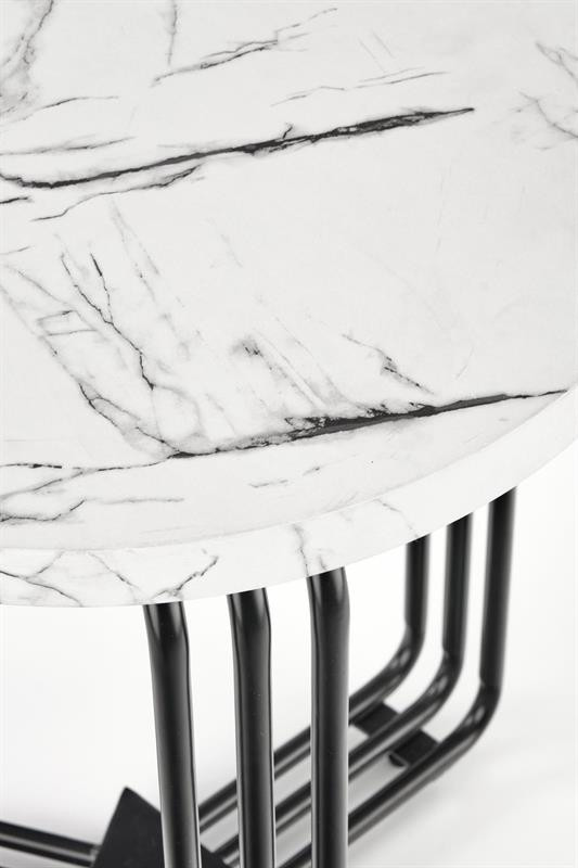 Poze Masuta cafea Antica S marble alba – H45 cm