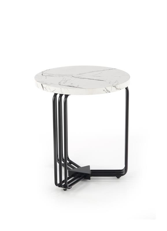 Poze Masuta cafea Antica S marble alba – H45 cm