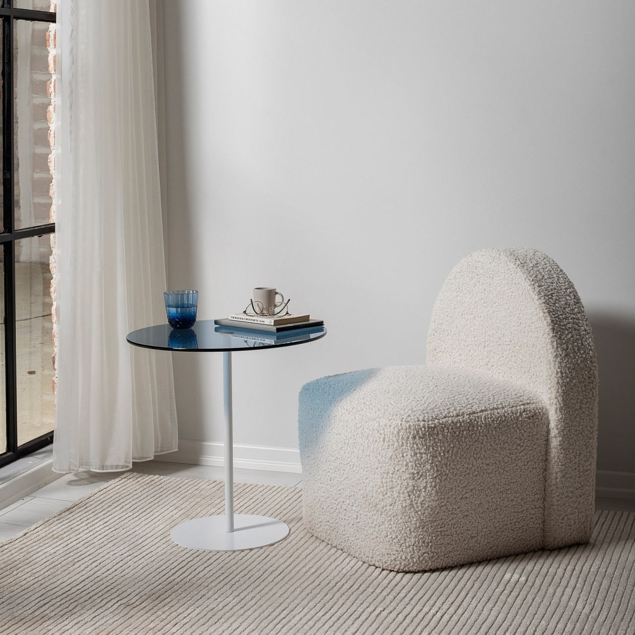 Poze Masuta de cafea Chill-Out alb / albastru