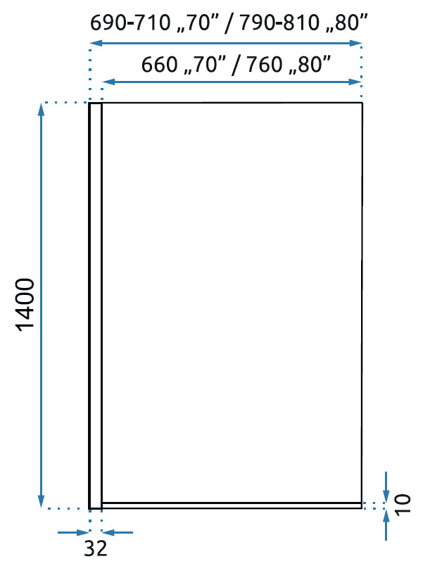 Poze Paravan de cada Elegant Gold sticla - 70x140 cm