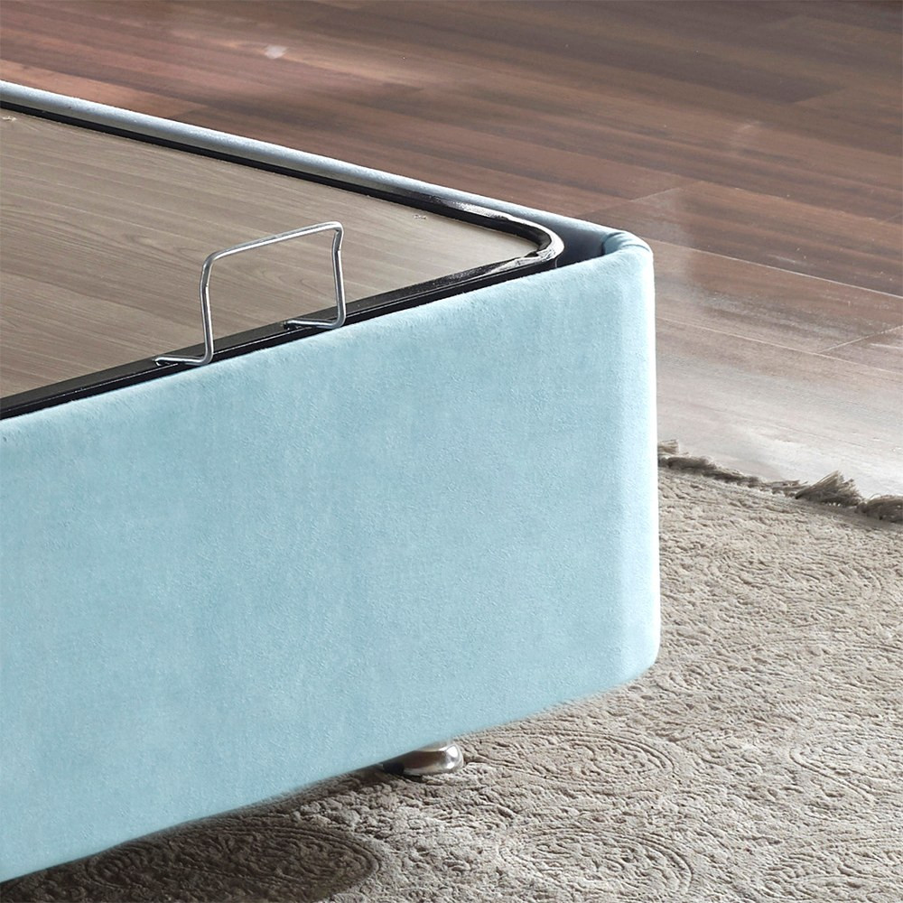 Poze Pat Cozy albastru 100x200 cm