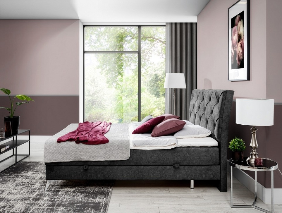 Poze Pat tapitat Adel – 160/200, L215 x l165 x h118 cm