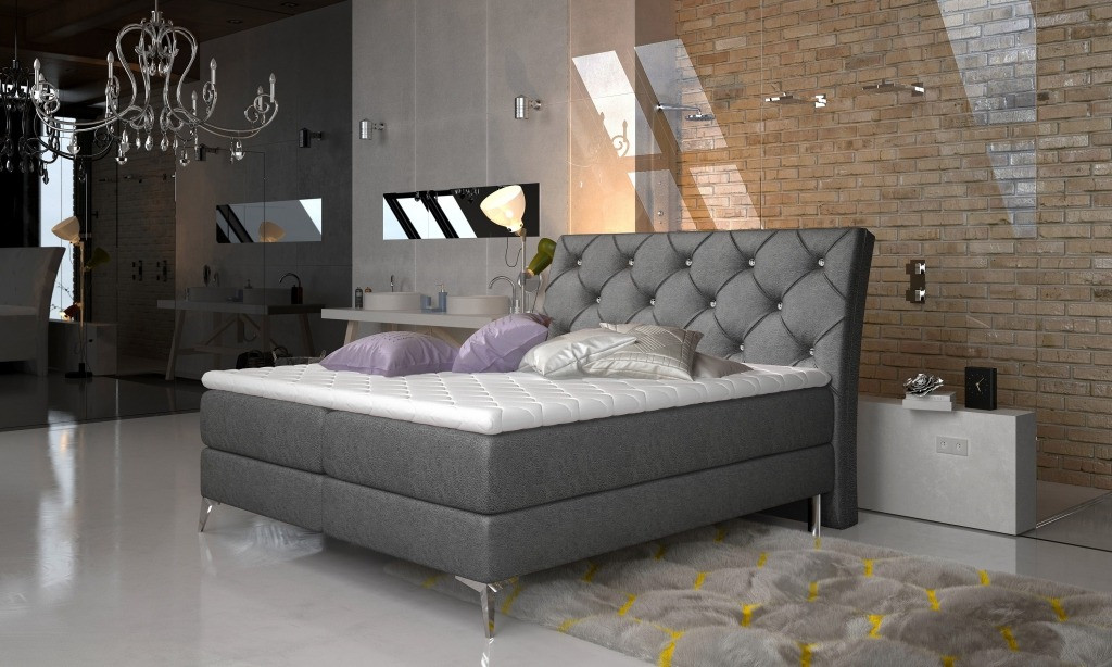Poze Pat tapitat Adel – 160/200, L215 x l165 x h118 cm