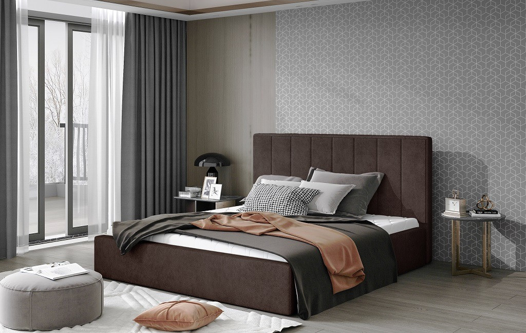 Poze Pat tapitat Audrey – 160/200, L223 x l160 x h93 cm