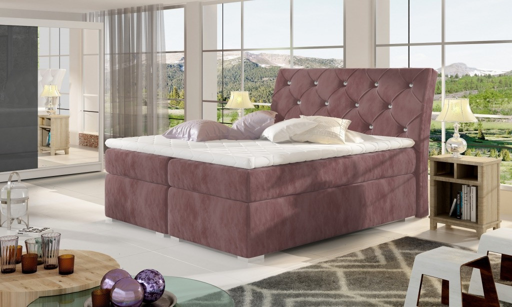 Poze Pat tapitat boxspring Balvin – 180/200 cm