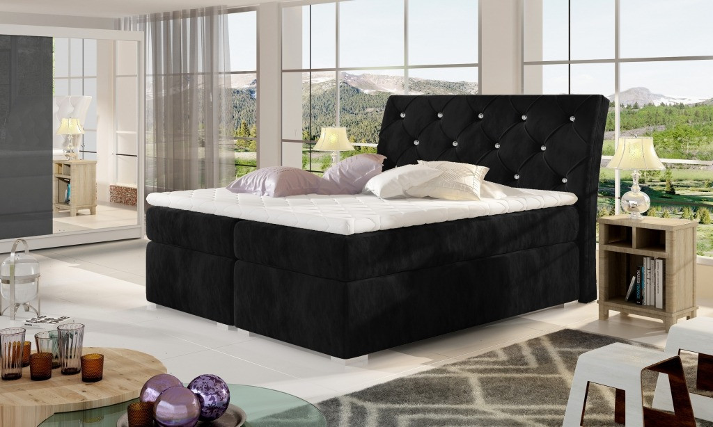 Poze Pat tapitat boxspring Balvin – 180/200 cm