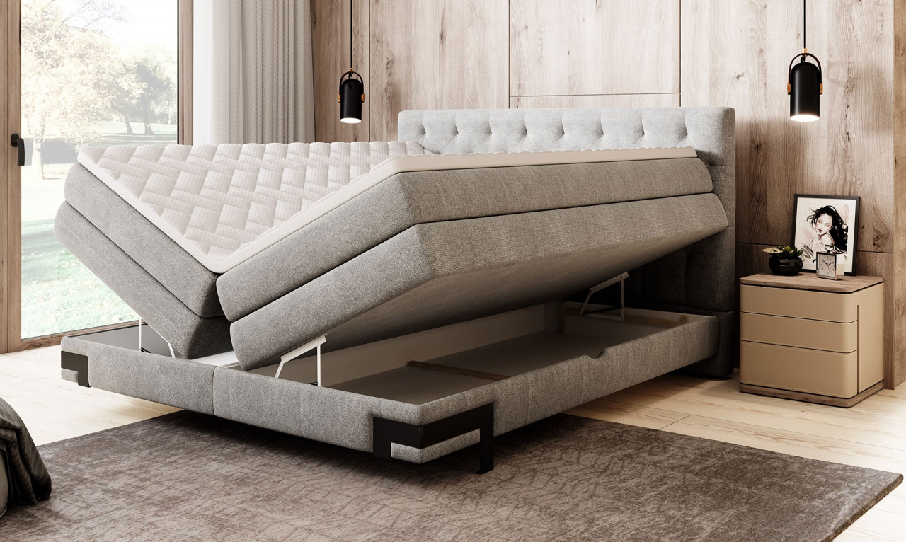 Poze Pat tapitat boxspring Godin 180x200 cm