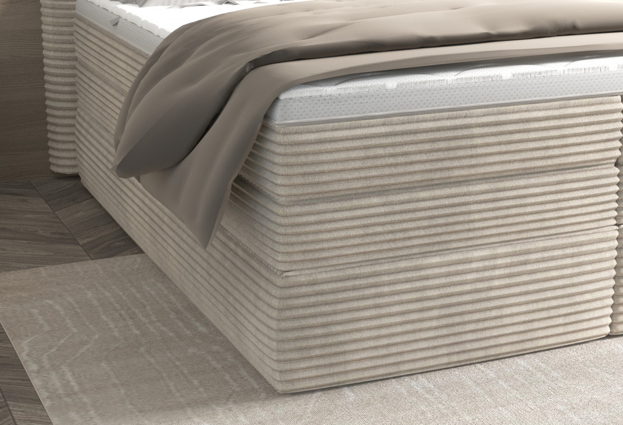 Poze Pat tapitat boxspring Hudson 160x200 cm