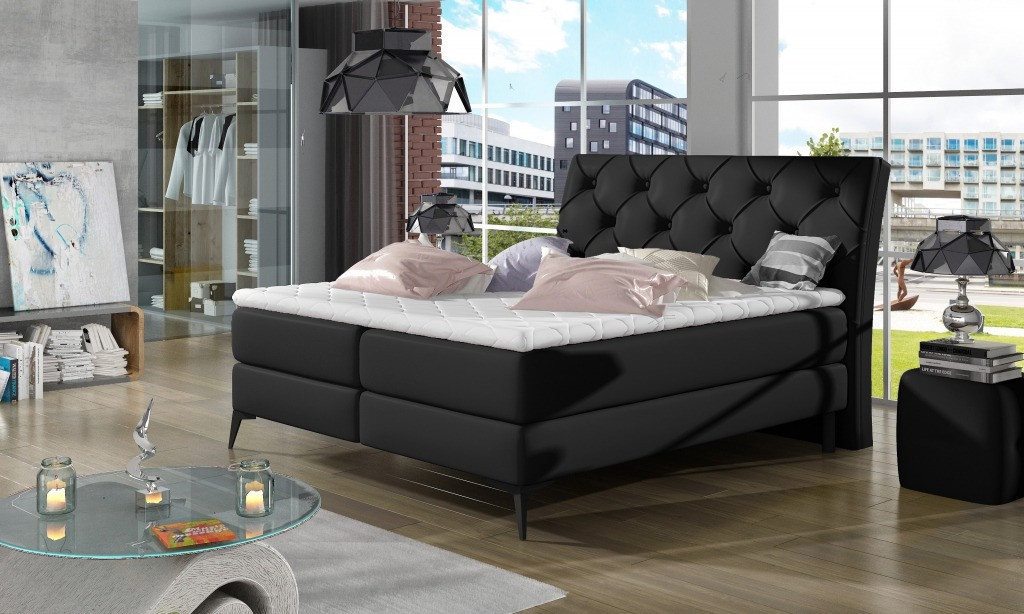 Poze Pat tapitat boxspring Laos – 160/200 cm