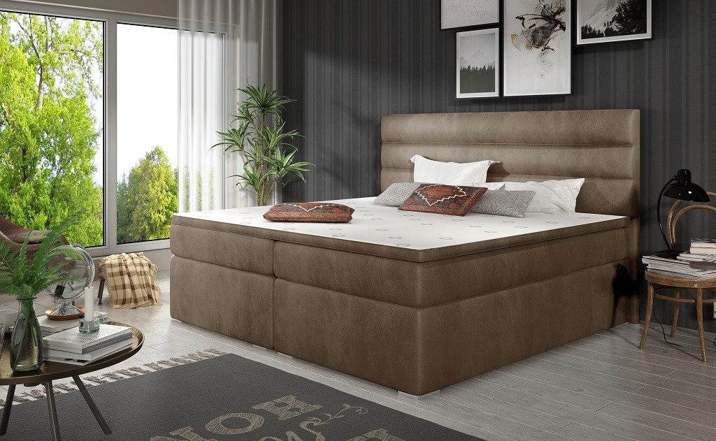 Poze Pat tapitat boxspring Softy – 160/200 cm
