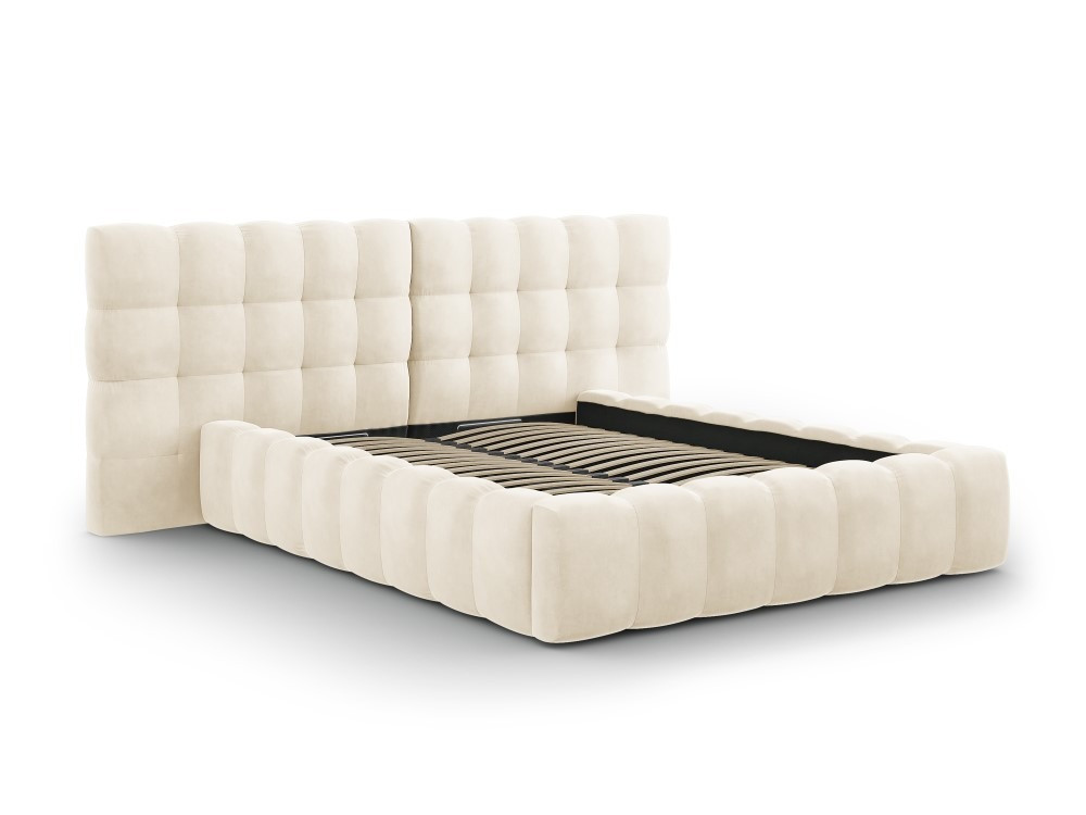 Poze Pat tapitat catifea Bali T – 140×200 cm