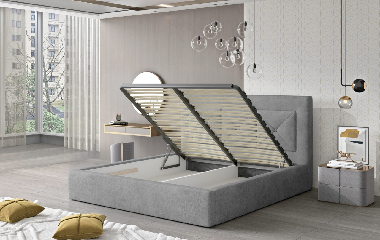 Poze Pat tapitat Cloe – 140/200, L223 x l140 x h93 cm
