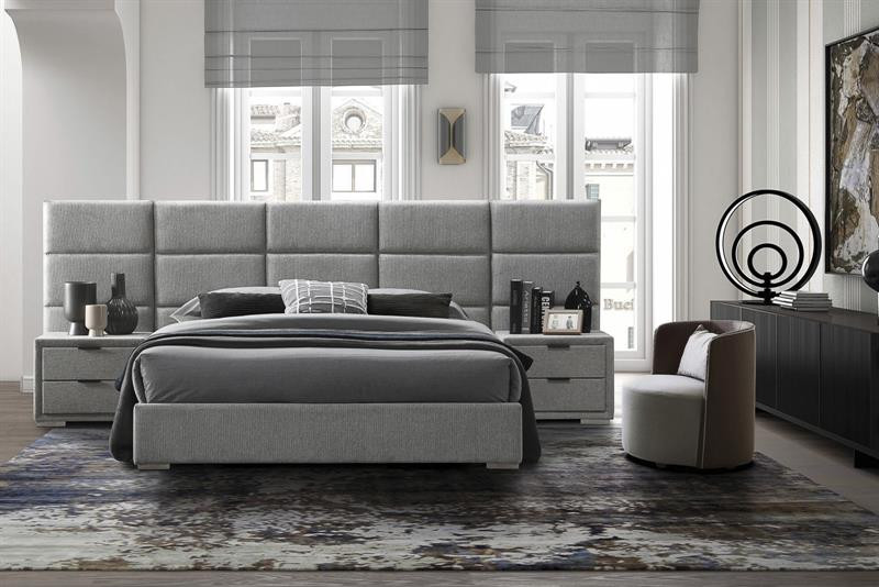 Poze Pat tapitat Levanter gri – 160x200 cm