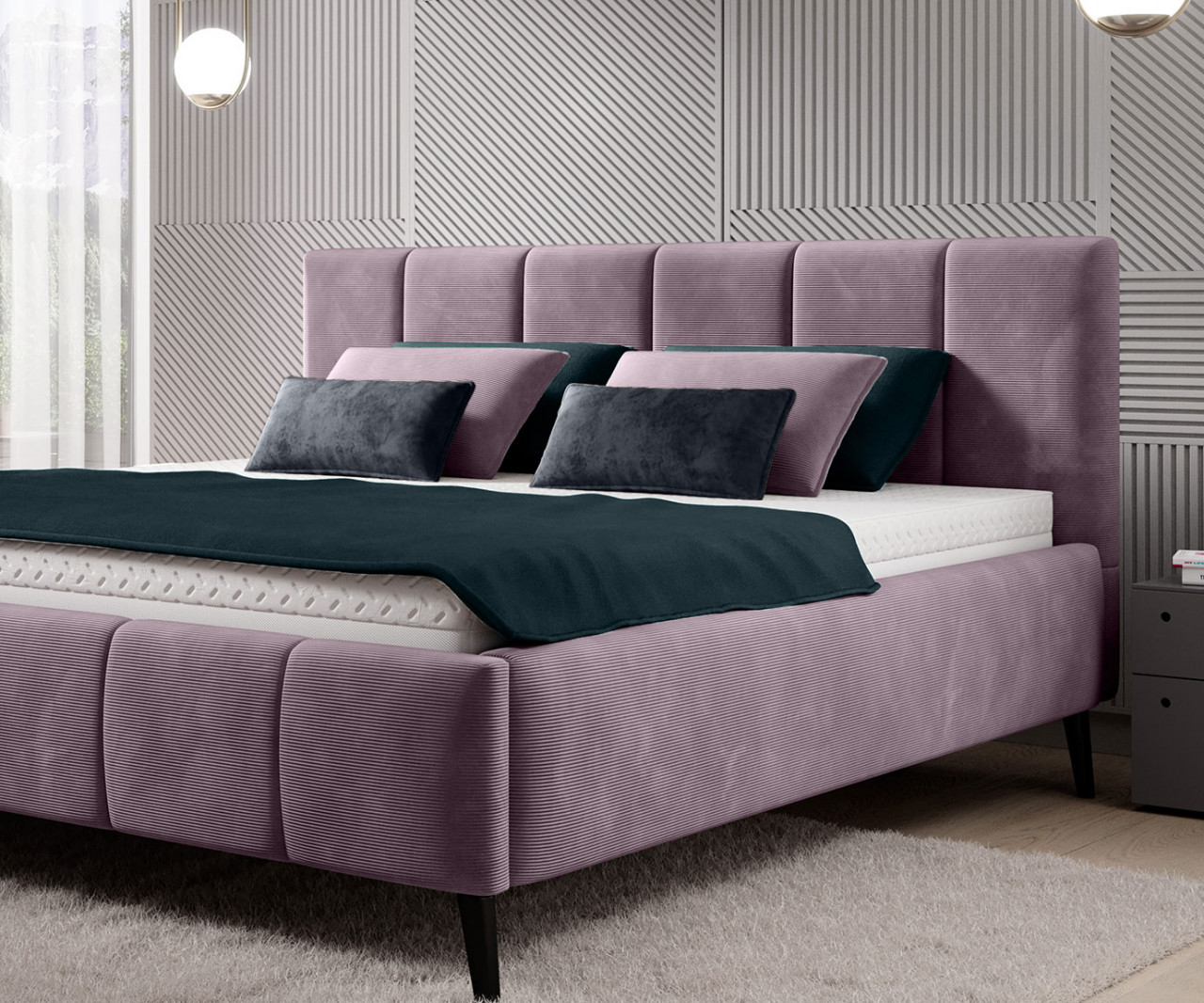 Poze Pat tapitat Riva 160x200 cm