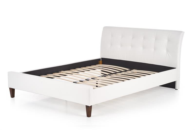 Poze Pat tapitat Samara Alb – 160×200 cm