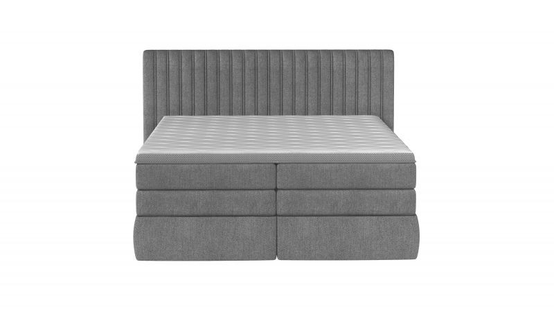 Poze Pat tapitat tip boxspring Minola – 140/200, L217 x l159 x h121 cm