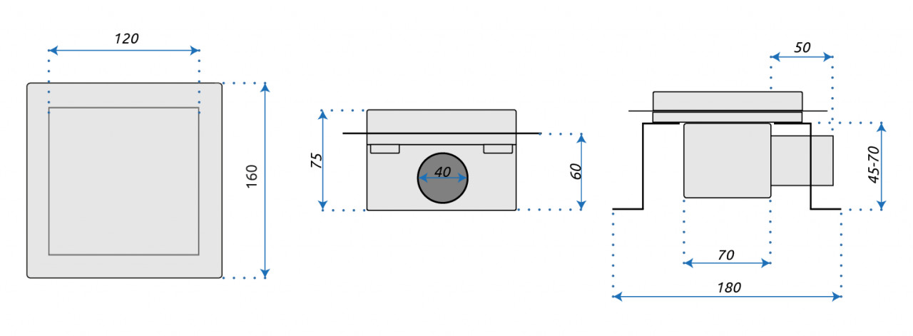 Poze Rigola dus Cross argintiu periat 12x12