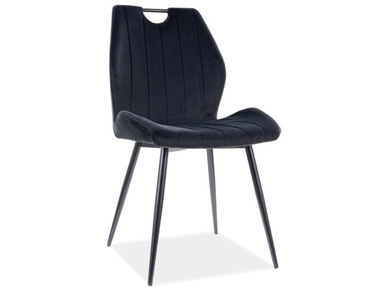 Poze Scaun Arco Velvet Negru / Negru – l52 x A44 x H92 cm