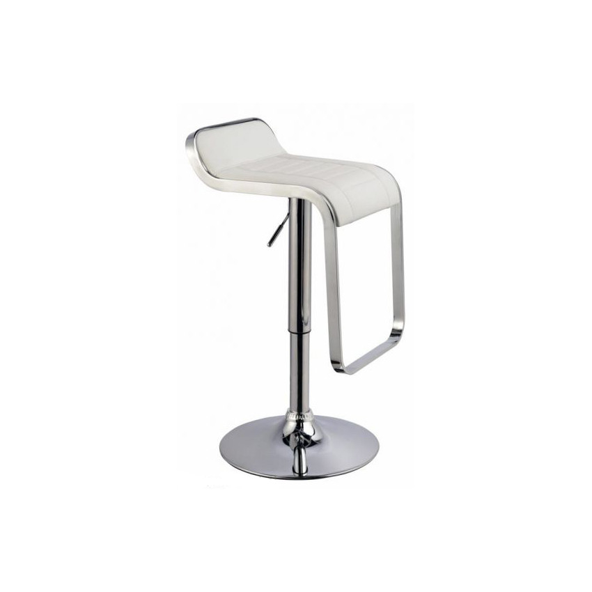 Poze Scaun bar tapitat C-621 alb - H 68 cm