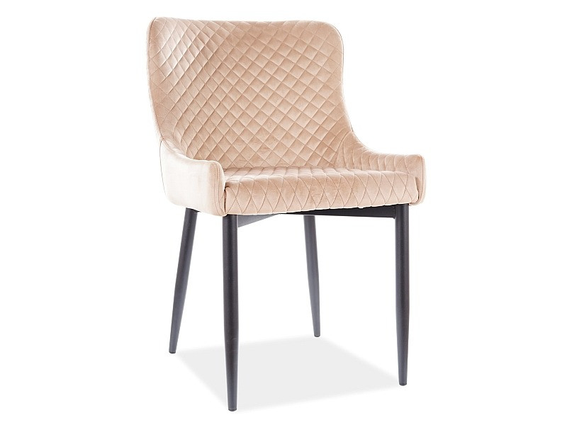 Poze Scaun catifea Colin B Bej - l51 x A45 x H84 cm