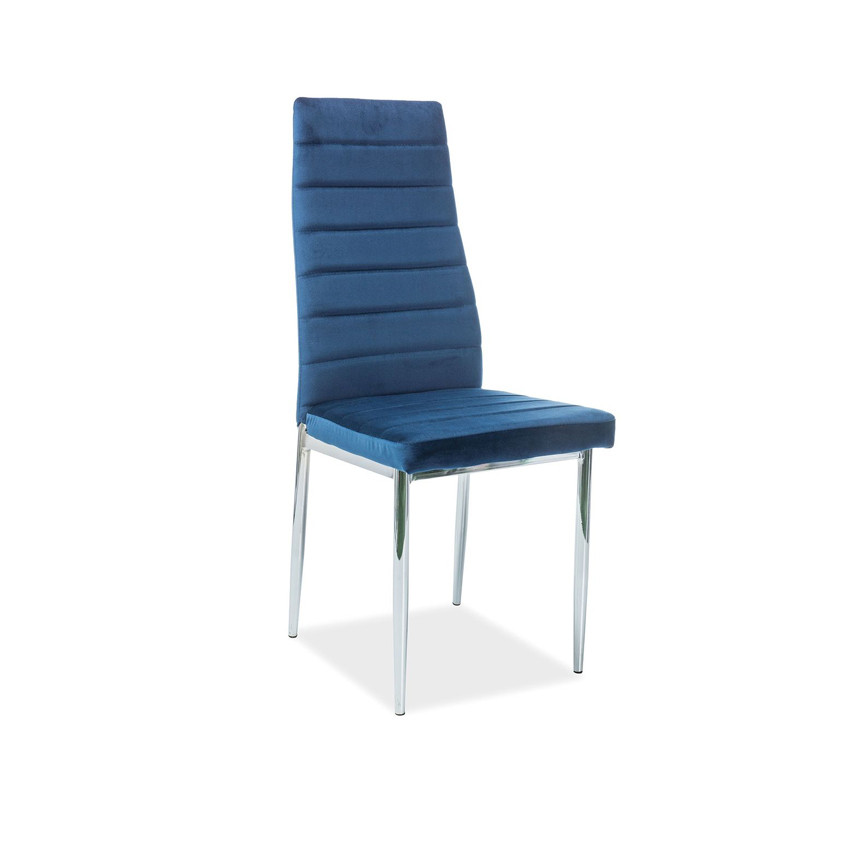 Poze Scaun catifea H-261 albastru - H 96 cm