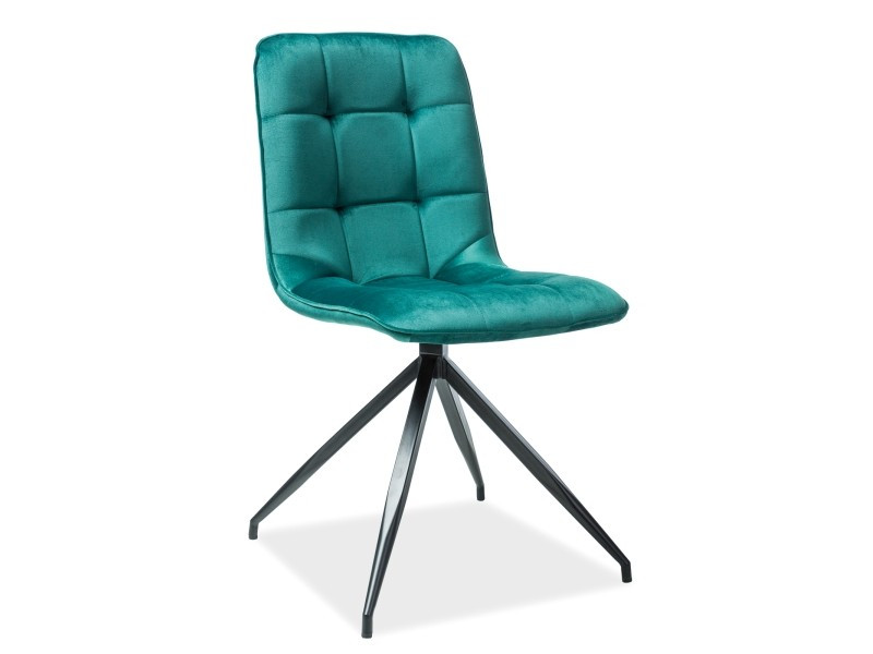 Poze Scaun catifea Texo verde - H 87 cm