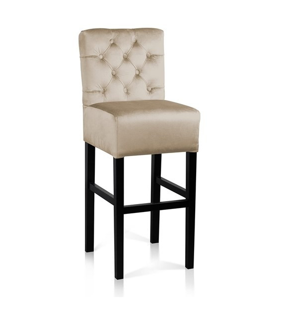 Scaun de bar tapitat chester bej – h70 cm