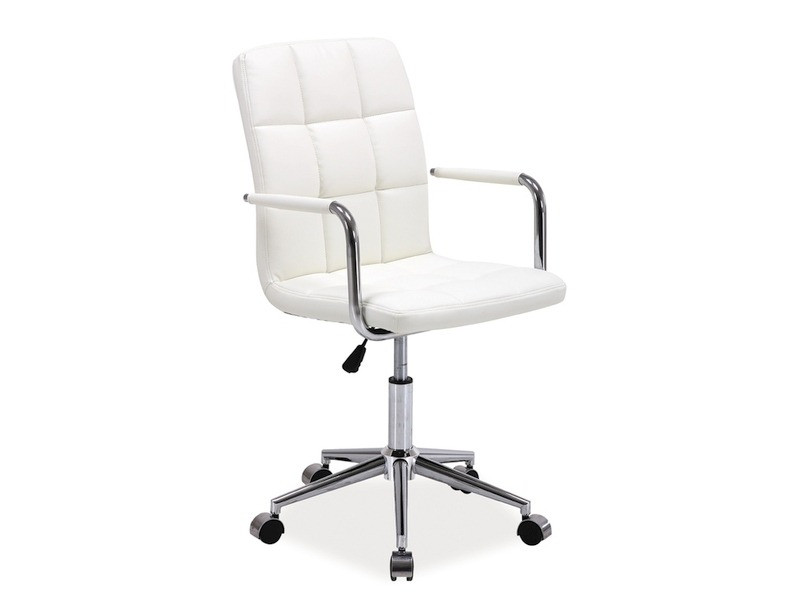 Poze Scaun de birou Q-022 alb piele ecologica – H87 cm
