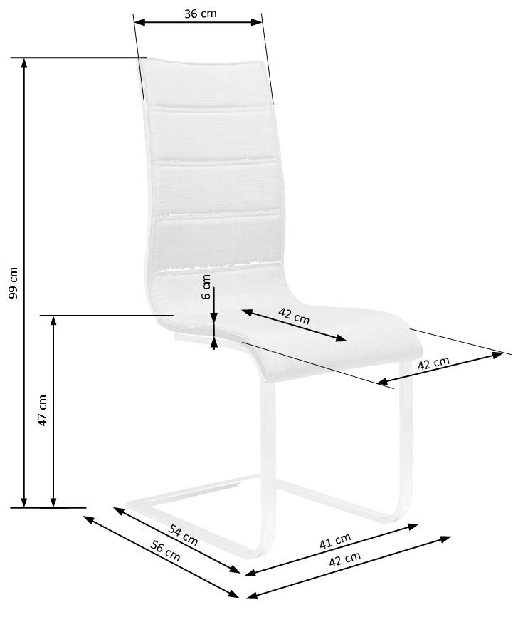 Poze Scaun K104 piele ecologica alb