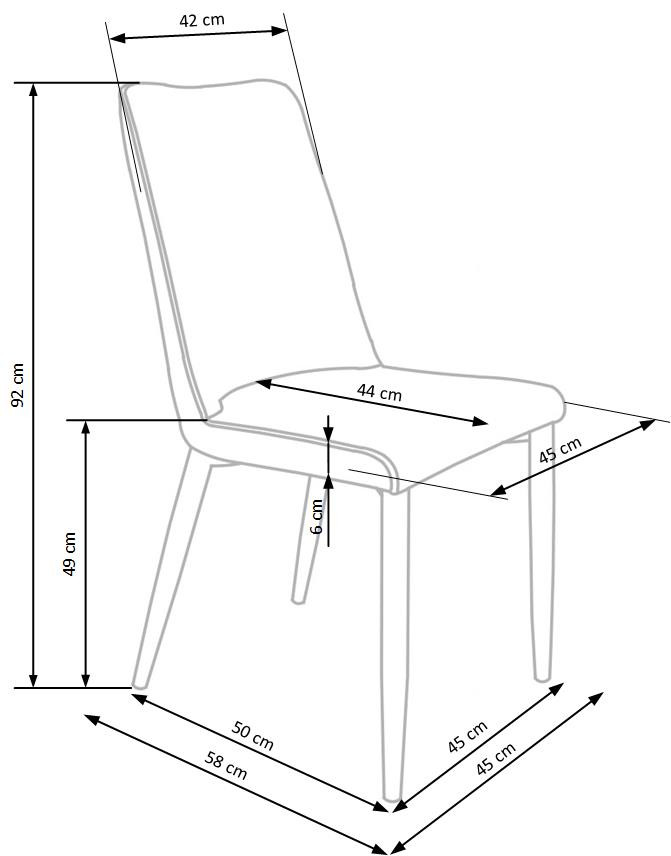 Poze Scaun K368 material gri