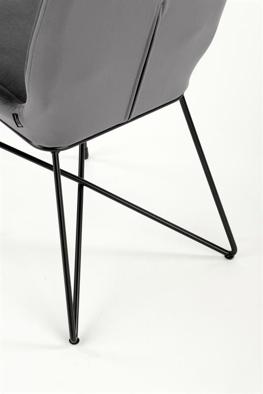 Poze Scaun K454 catifea gri – H83 cm