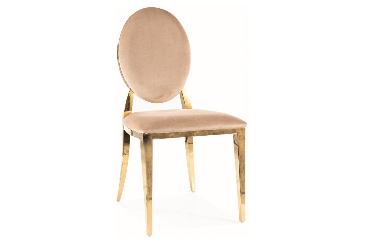 Poze Scaun King velvet bej/auriu Blu28