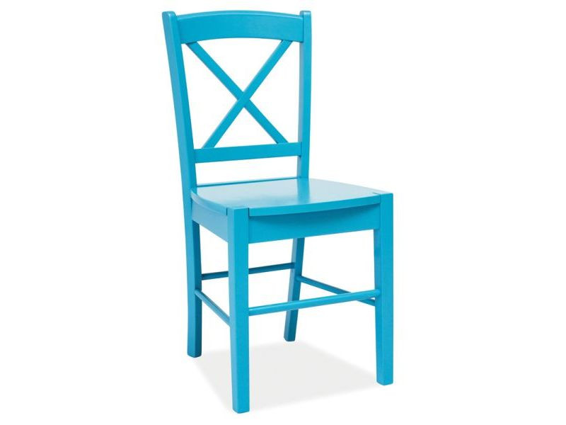 Scaun lemn cd-56 albastru - h 85 cm