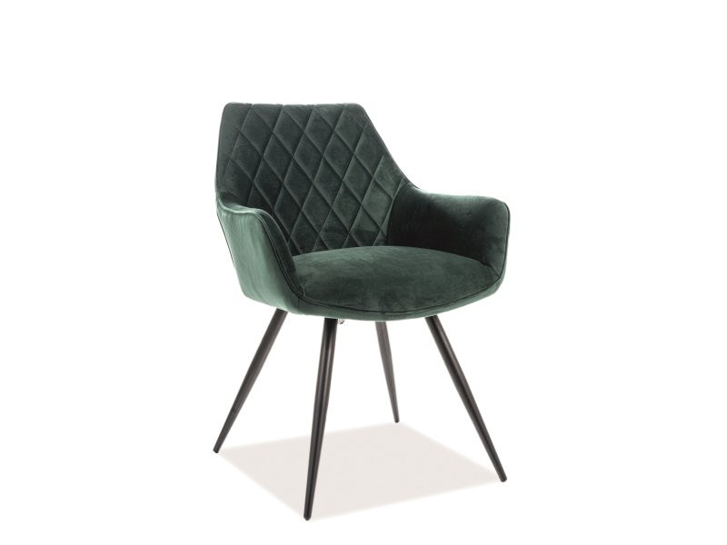 Poze Scaun Linea Velvet Verde/Negru – H82 cm