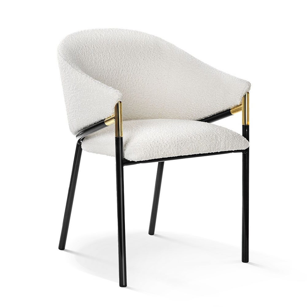Scaun plusat fancy bej - h77 cm