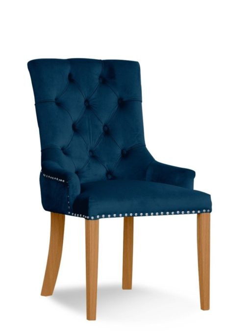 Poze Scaun tapitat August Blue / Oak