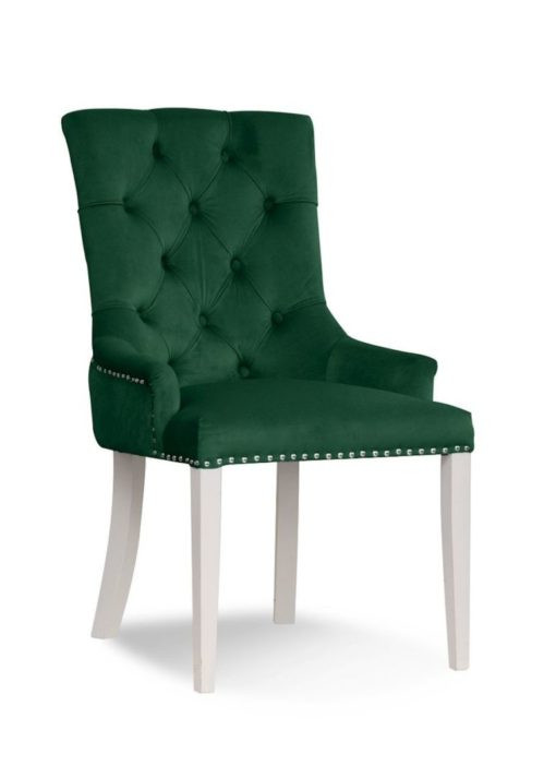 Poze Scaun tapitat August Green / White