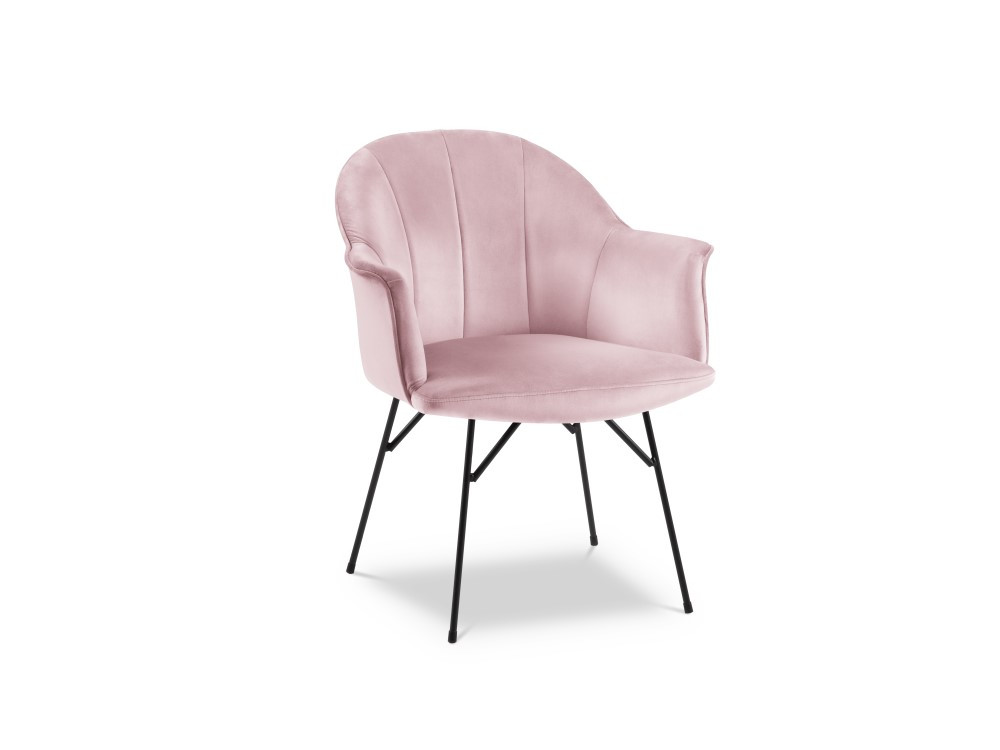 Poze Scaun tapitat cu catifea Albi - H82 cm