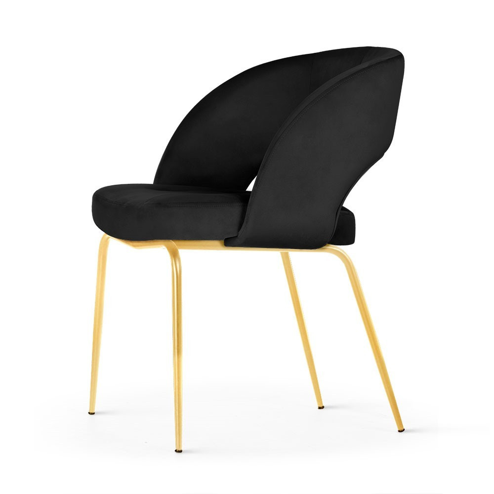 Poze Scaun tapitat Lizbona bleumarin/gold – H79 cm