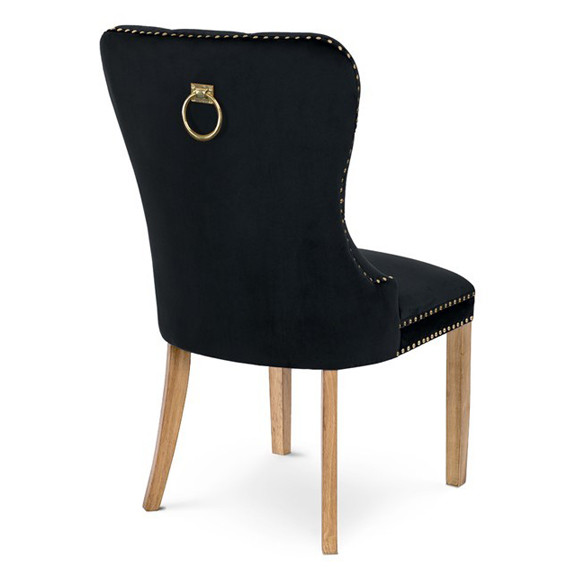 Poze Scaun tapitat Madame II Gold stejar-negru - H 101 cm