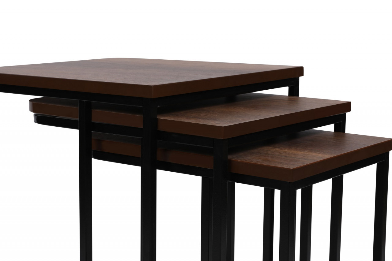 Poze Set 3 mese de cafea Metal Zigon - 9401